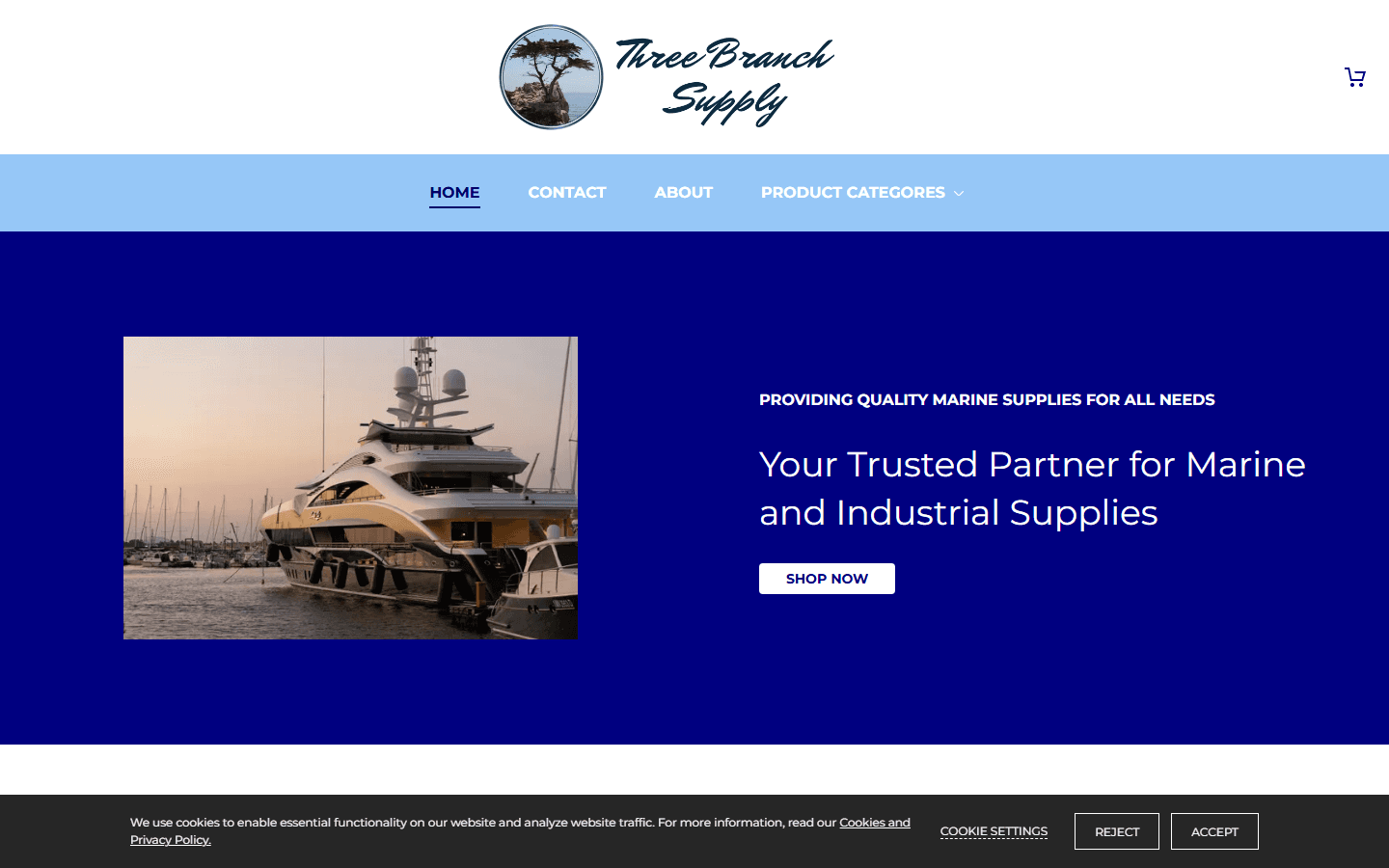 Three Branch Supply homepage